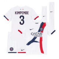 Paris Saint-Germain Presnel Kimpembe #3 Vonkajší Detský futbalový dres 2024-25 Krátky Rukáv (+ trenírky)